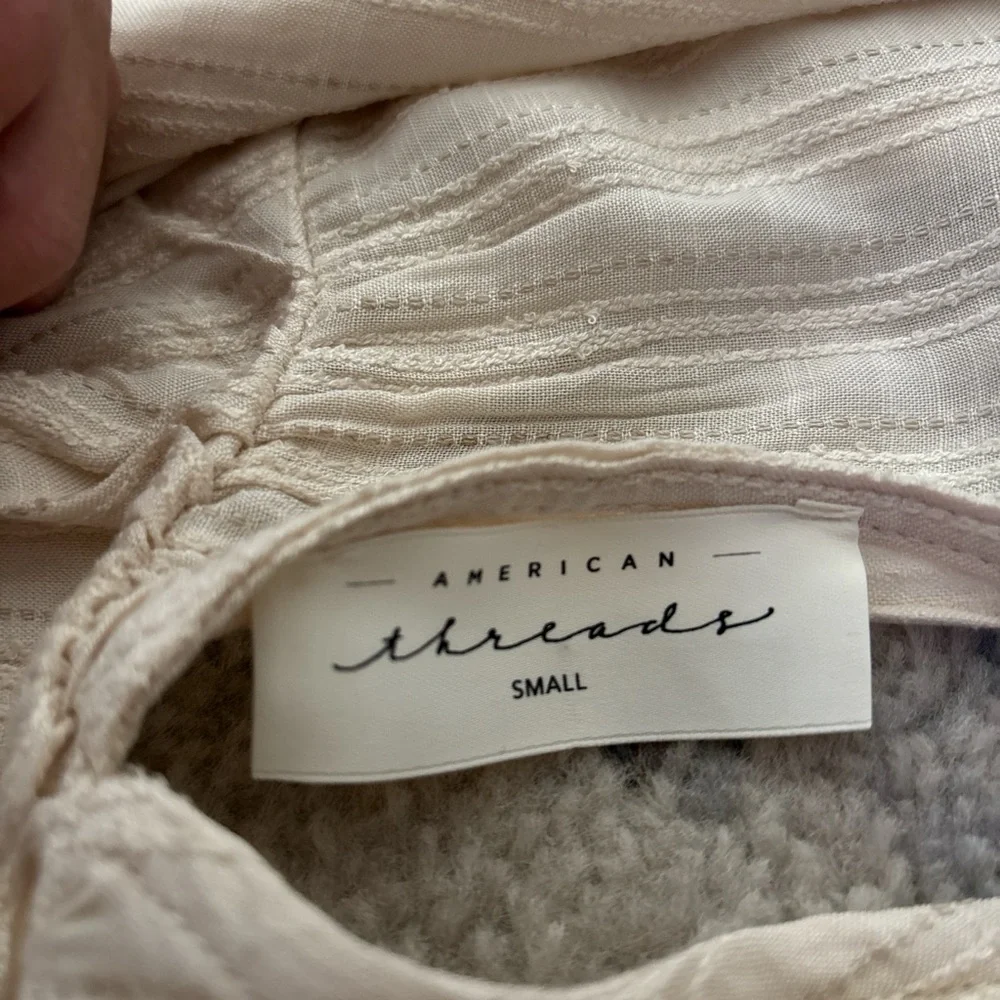 American Threads Cream Ruffled Blouse - Picture 3 of 3